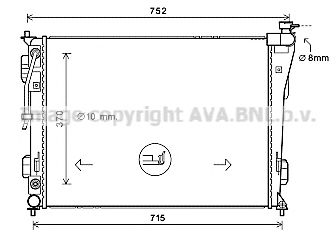 AVA QUALITY COOLING hy2423 -  Радиатор, охлаждение двигателя